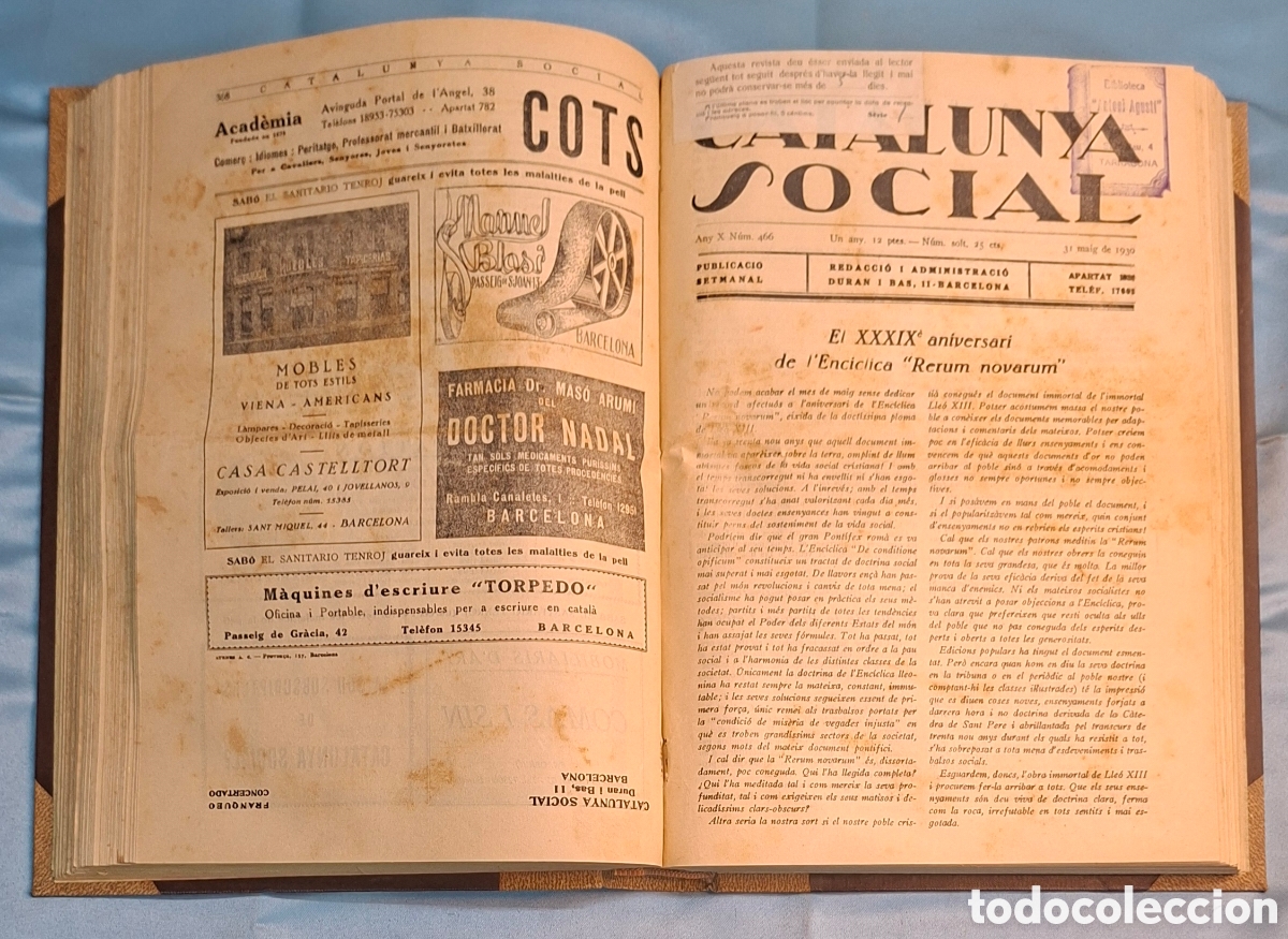Coleccionismo de Revistas y Peri&oacute;dicos: Revista Catalunya Social a&ntilde;o 1930