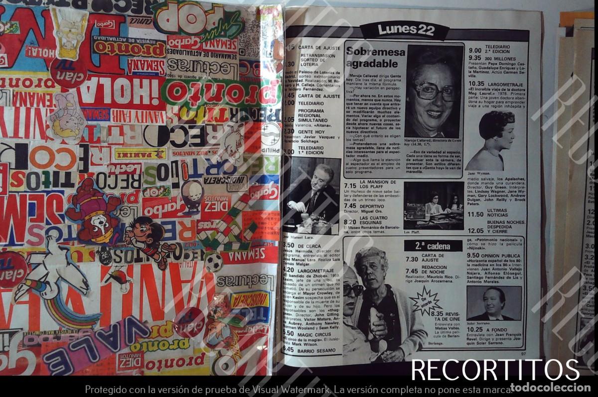 Coleccionismo de Revistas y Peri&oacute;dicos: LINDSAY WAGNER DOLORES VARGAS LA TERREMOTO PETER LAWFORD FERNANDO ONEGA JANE WYMAN BERLANGA LOS PLAF