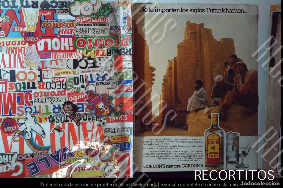 Coleccionismo de Revistas y Peri&oacute;dicos: GORDONS GIN ANUNCIO PUBLICIDAD AGUA PROFUNDA FRAGANCIA