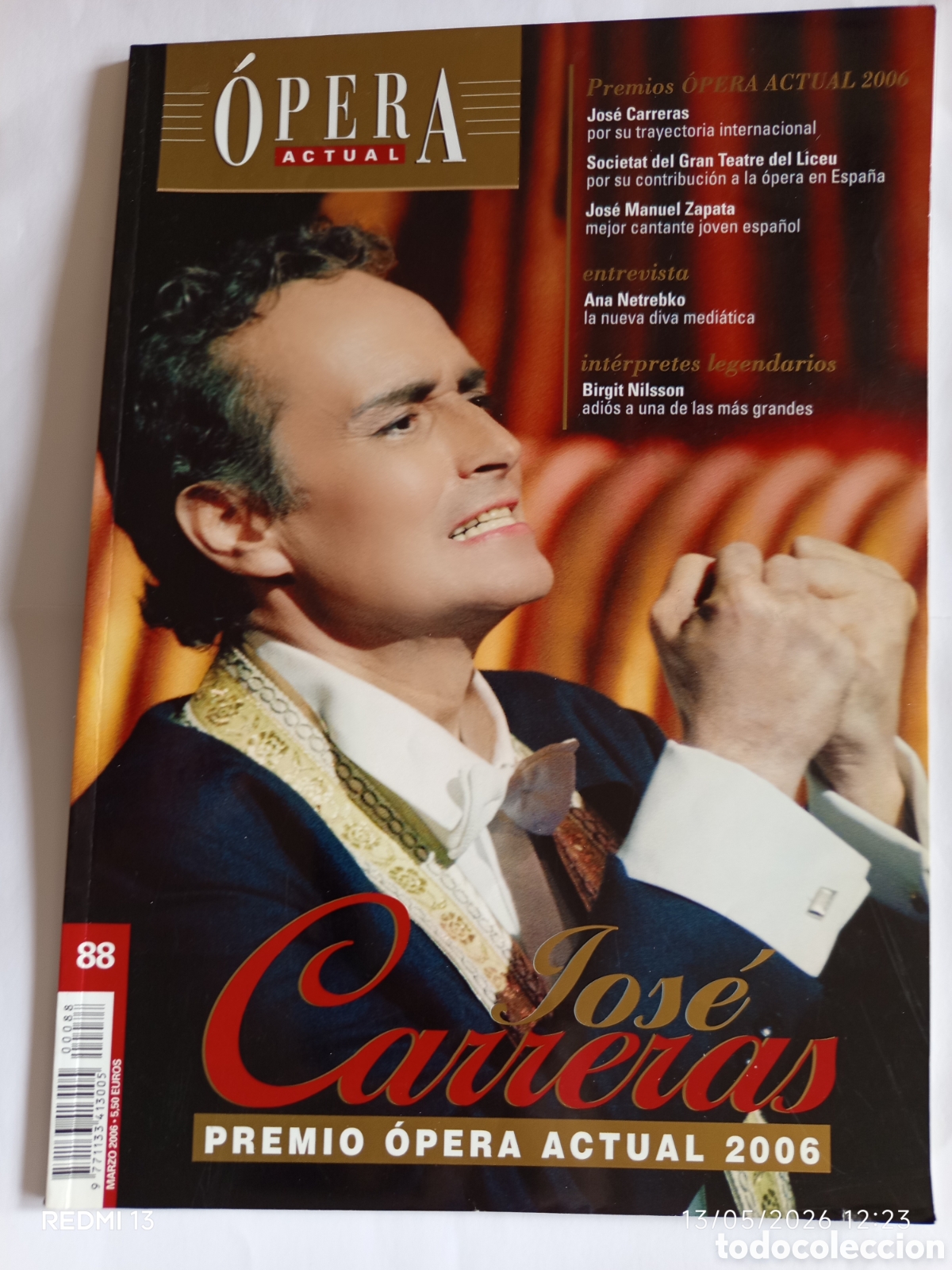 Coleccionismo de Revistas y Peri&oacute;dicos: &Oacute;pera Premio 2006. Jos&eacute; Carreras