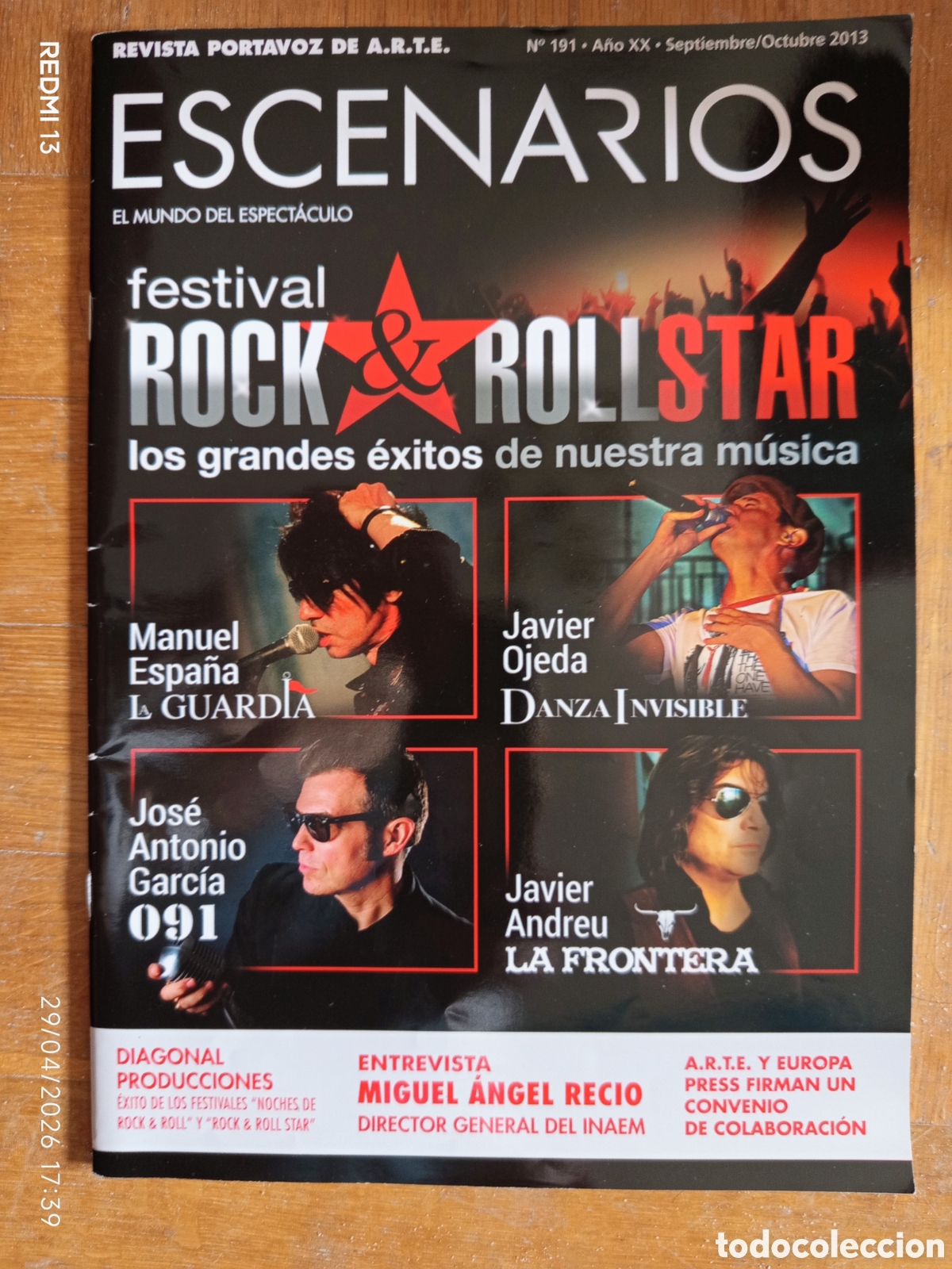 Coleccionismo de Revistas y Peri&oacute;dicos: Revista ESCENARIOS 191 de 2013