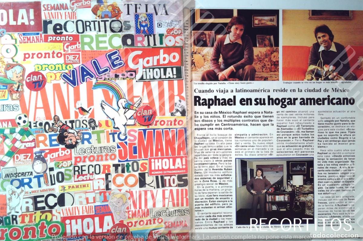 Coleccionismo de Revistas y Peri&oacute;dicos: RAPHAEL EN SU HOGAR AMERICANO