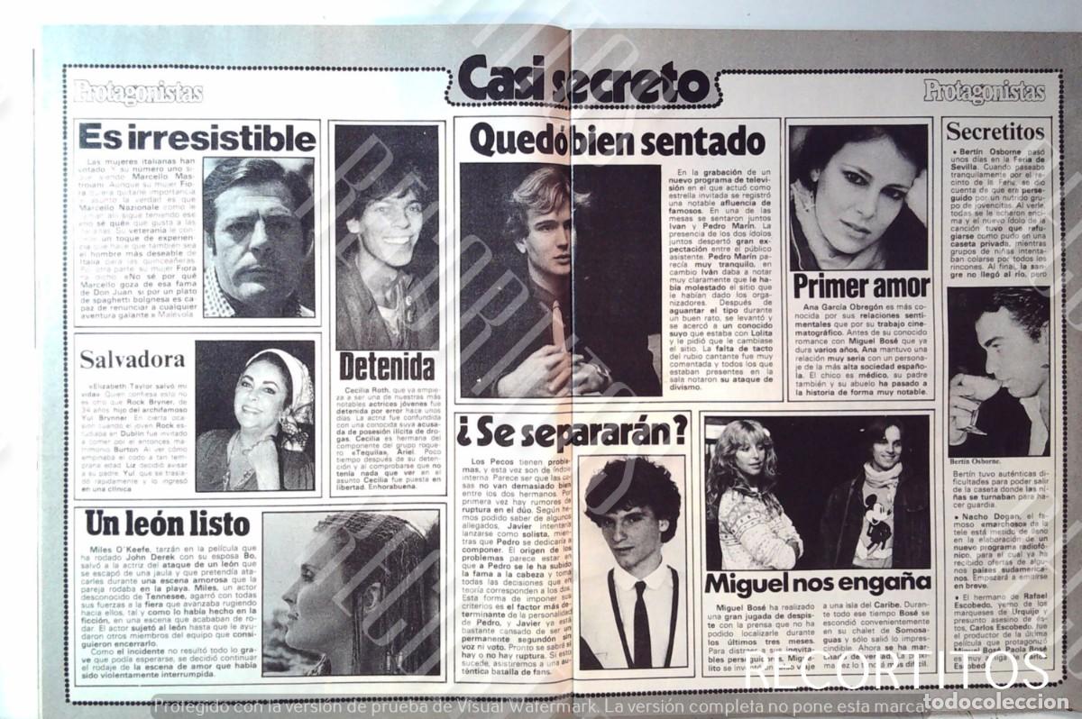 Coleccionismo de Revistas y Peri&oacute;dicos: ANA OBREGON BO DEREK IVAN BERTIN OSBORNE MIGUEL BOSE PECOS ELIZABETH TAYLOR LIZ CECILIA ROTH