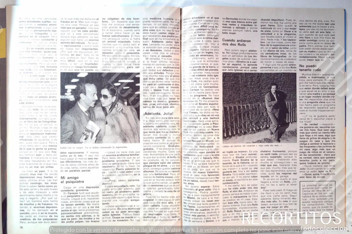 Coleccionismo de Revistas y Peri&oacute;dicos: LAS MEMORIAS DE JULIO IGLESIAS EN PROTAGONISTAS SEGUNDA PARTE 2 ISABEL PREYSLER