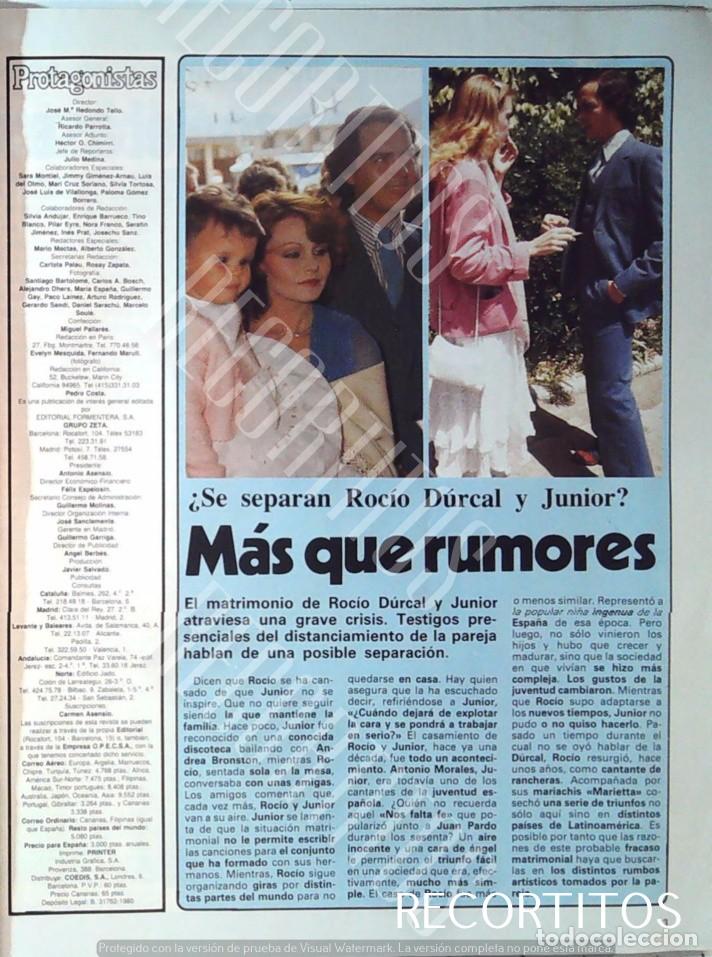 Collectionnisme de Revues et Journaux: ROCIO DURCAL Y JUNIOR