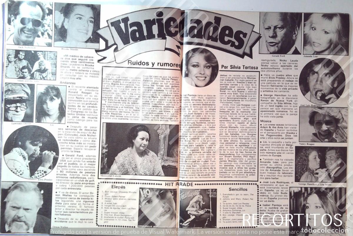 Coleccionismo de Revistas y Peri&oacute;dicos: AMANDA LEAR ISABEL PANTOJA LIO MONTSERRAT CABALLE ELVIS PRESLEY ADAM AND THE ANTS PUNK BROOKE SHIELD