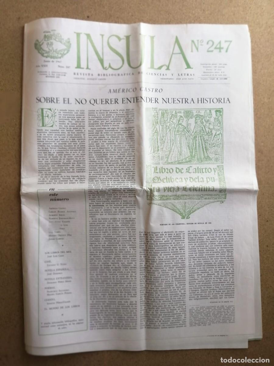 Coleccionismo de Revistas y Peri&oacute;dicos: INSULA (NUMERO 247) REVISTA BIBLIOGRAFICA DE CIENCIAS Y LETRAS