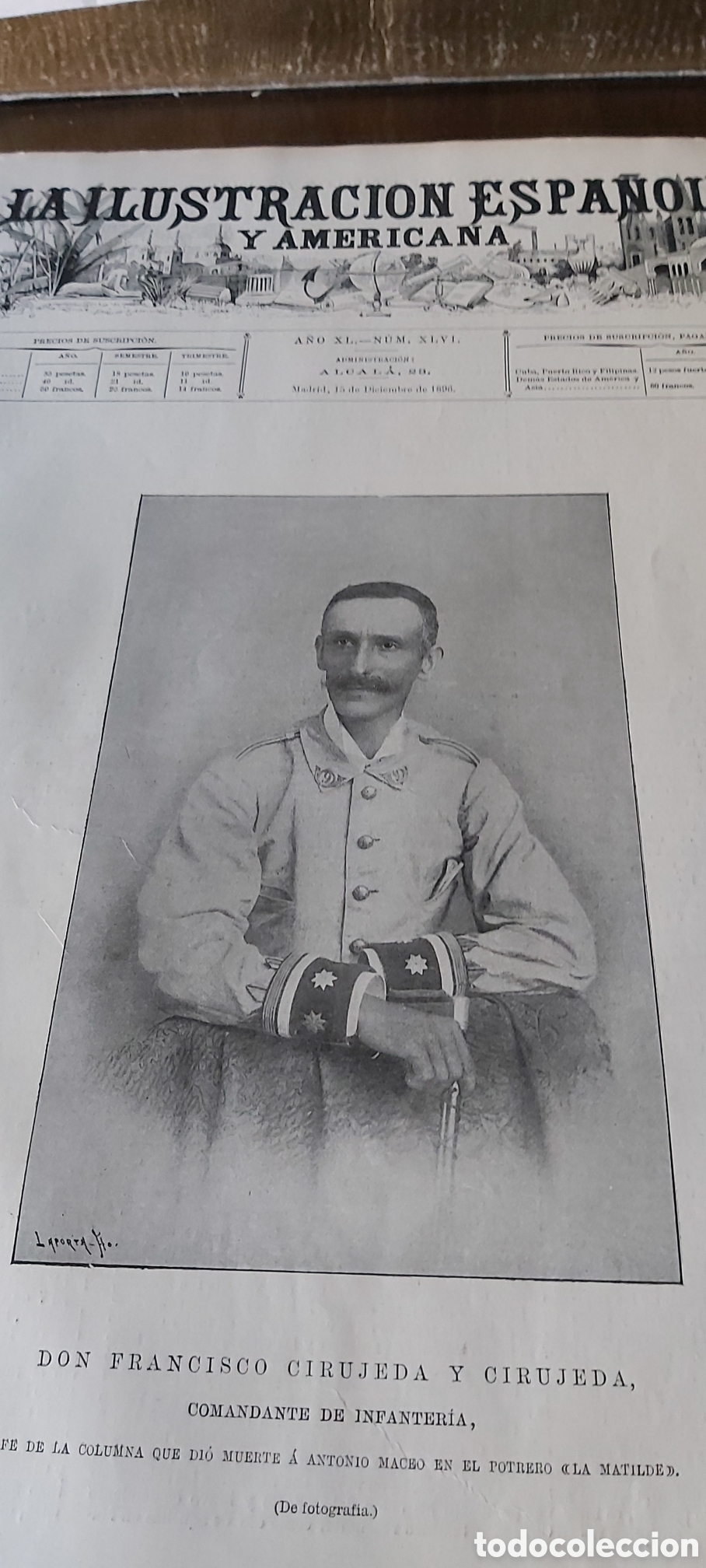 Coleccionismo de Revistas y Peri&oacute;dicos: LA ILUSTRACION ESPA&Ntilde;OLA Y AMERICANA 1896.