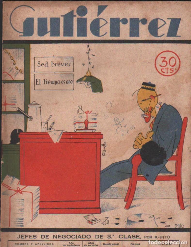 Coleccionismo de Revistas y Peri&oacute;dicos: GUTI&Eacute;RREZ, SEMANARIO ESPA&Ntilde;OL DE HUMORISMO. A&Ntilde;O I, NUM. 1. A-COMIC-9307