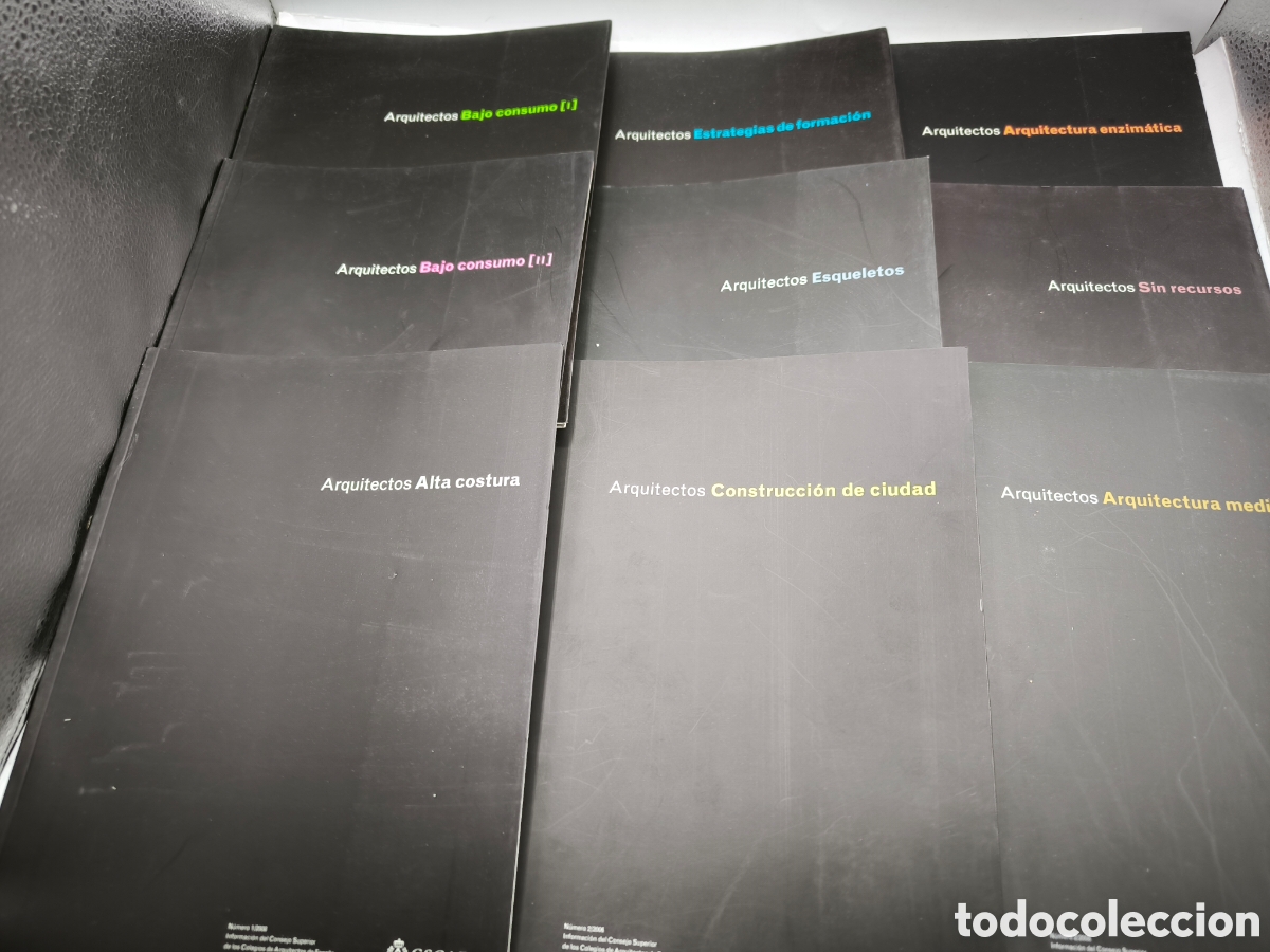 Collectionnisme de Revues et Journaux: 9 N&uacute;meros Revista Arquitectos de Madrid.