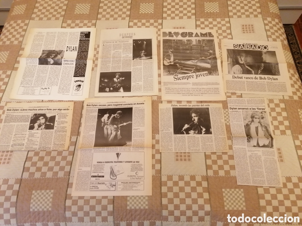 Coleccionismo de Revistas y Peri&oacute;dicos: P&aacute;ginas Y Recortes Prensa Concierto Bob Dylan San Sebasti&aacute;n 17 Junio 1989.Leer.