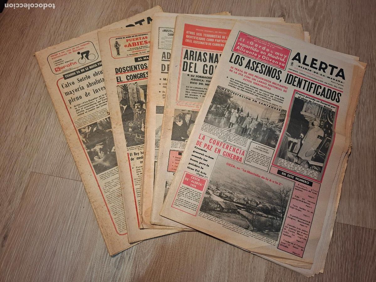 Coleccionismo de Revistas y Peri&oacute;dicos: 5 Ejemplares Diario Alerta de Cantabria a&ntilde;os 70 / 80