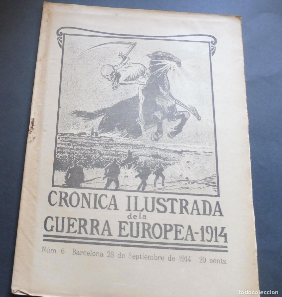 Colecionismo de Revistas e Jornais: CR&Oacute;NICA ILUSTRADA de la GUERRA EUROPEA de 1914 - N&Uacute;M 6 - 28 SEPTIEMBRE 1914
