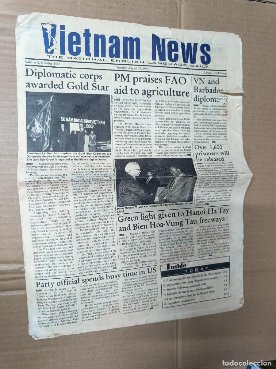 Sammeln von Zeitschriften und Zeitungen: ANTIGUO PERIODICO POLITICO VIETNAMITA DE 1995, VIETNAM NEWS, COMUNISTA -P13