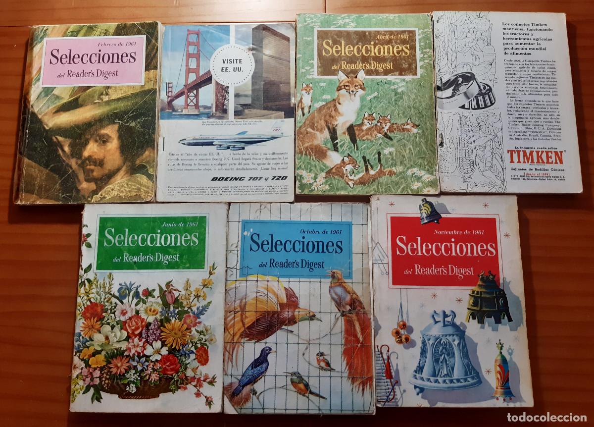 Collezionismo di Riviste e Giornali: SELECCIONES DEL READER'S DIGEST - A&Ntilde;O 1961 - 19 X 14 CMS. - 7 EJEMPLARES