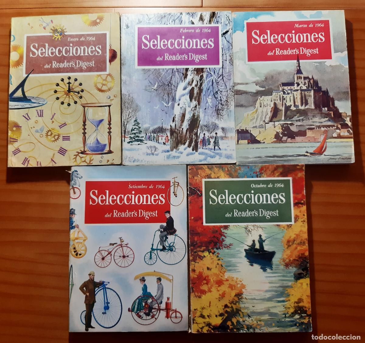 Collezionismo di Riviste e Giornali: SELECCIONES DEL READER'S DIGEST - A&Ntilde;O 1964 - 19 X 14 CMS. - 5 EJEMPLARES