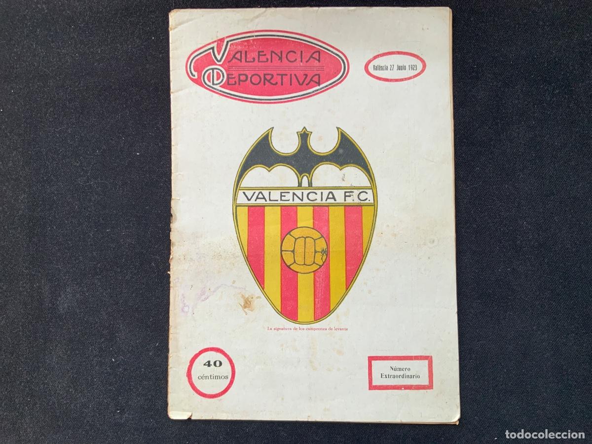 Collectionnisme de Revues et Journaux: Antigua revista, Valencia deportiva,coches,futbol,27 junio 1923, 40 centimos. Numero extraordinario.