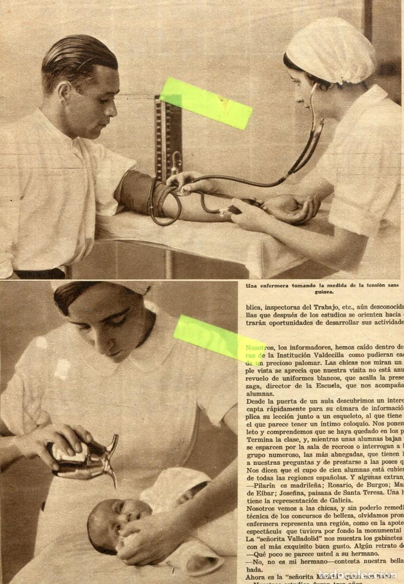 Coleccionismo de Revistas y Peri&oacute;dicos: REVISTA A&Ntilde;O 1934 LOS HOMBRES TAMBIEN BORDAN EN LAGARTERA ESCUELA DE ENFERMERAS DE VALDECILLA