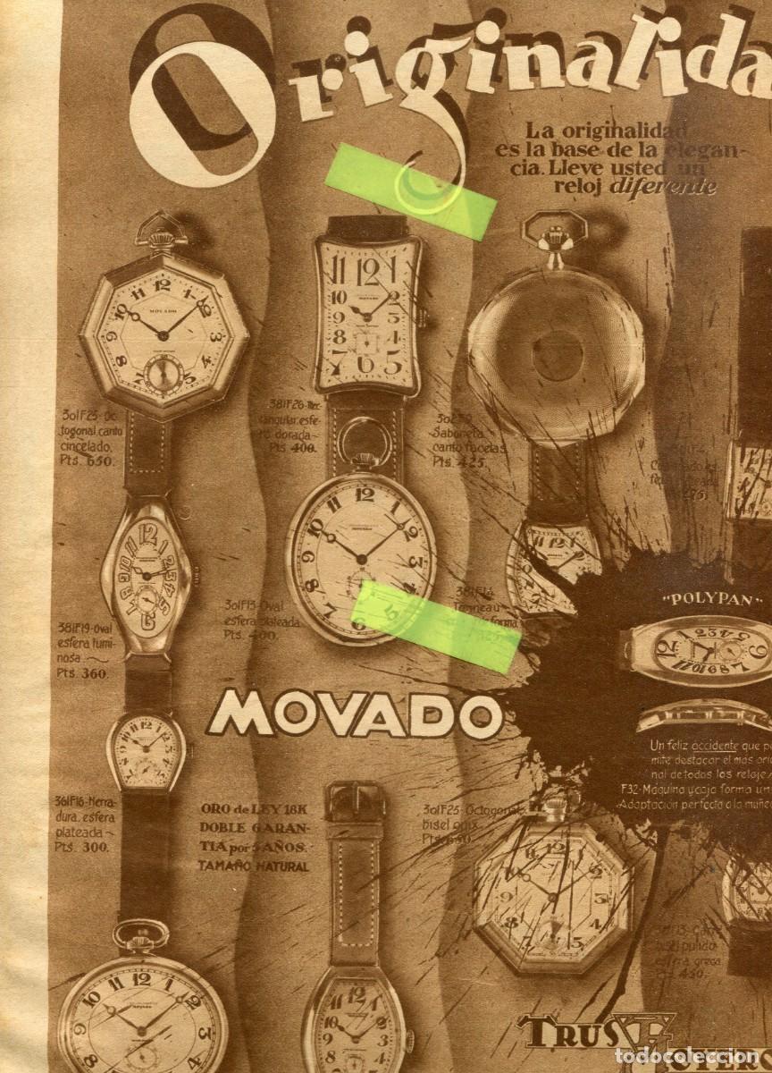 Collezionismo di Riviste e Giornali: REVISTA A&Ntilde;O 1928 RELOJES RELOJ MOVADO GEORGE APPERLEY TORERO VICENTE BARRERA