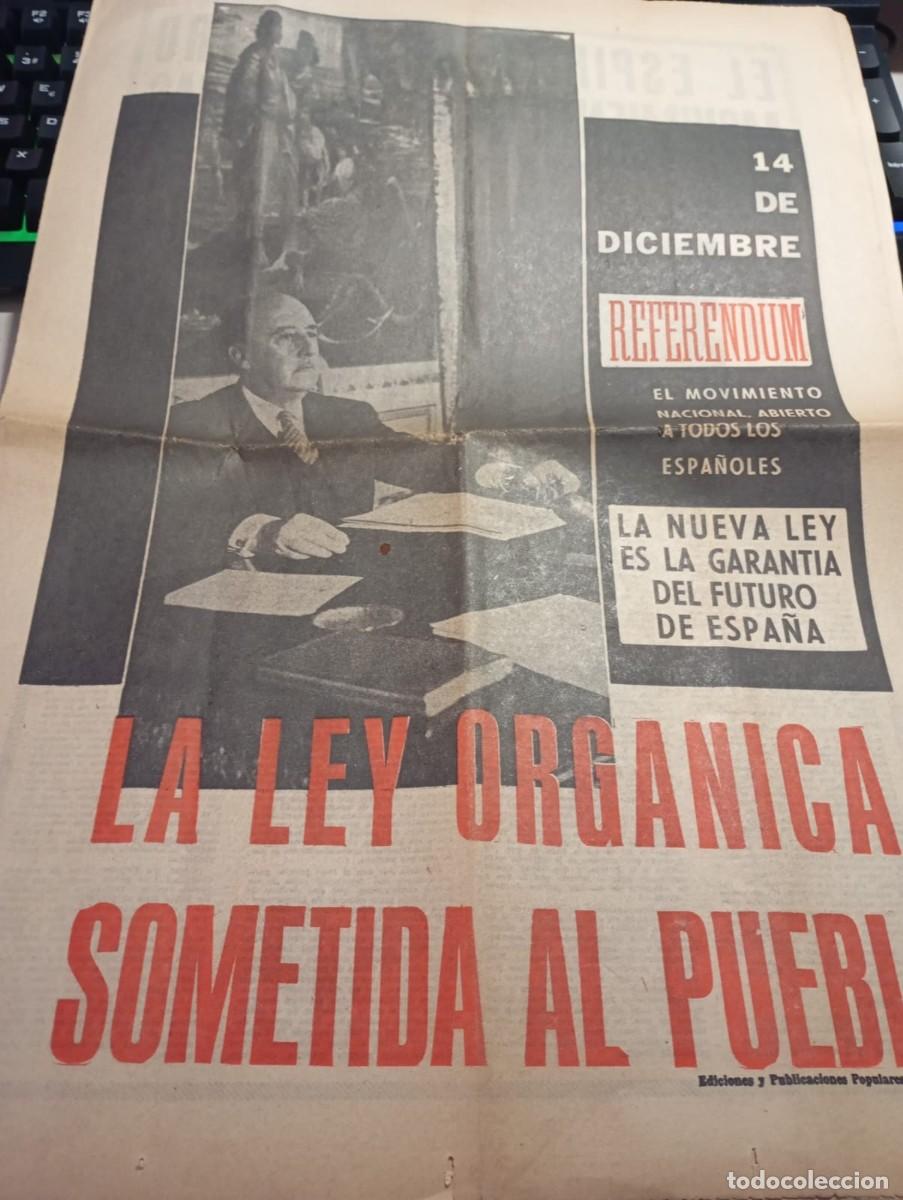 Collezionismo di Riviste e Giornali: ANTIGUA PUBLICACI&Oacute;N &rdquo;LEY ORG&Aacute;NICA&rdquo; REFERENDUM 14 DICIEMBRE DE 1966 REF. UR MES 6 A