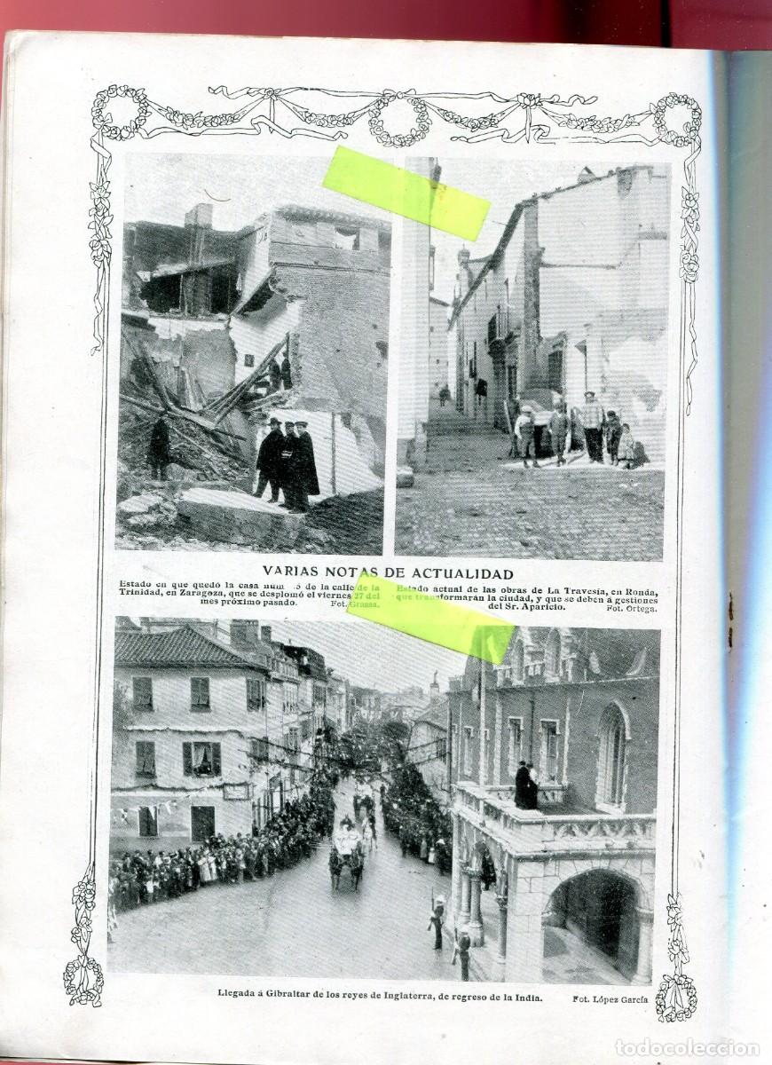 Coleccionismo de Revistas y Peri&oacute;dicos: REVISTA A&Ntilde;O 1912 GIBRALTAR RONDA PRINCIPE DE MONACO TOLEDO BENLLIURE TELEGRAFIA SIN HILOS ARANJUEZ