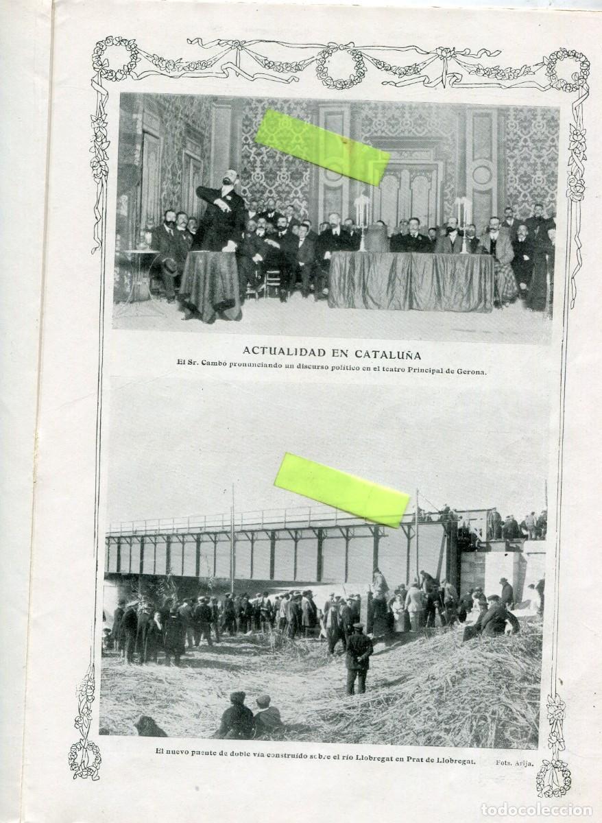 Coleccionismo de Revistas y Peri&oacute;dicos: REVISTA A&Ntilde;O 1912 PUENTE PRAT DE LLOBREGAT REVOLUCION EN PORTUGAL ACORAZADO JAIME I