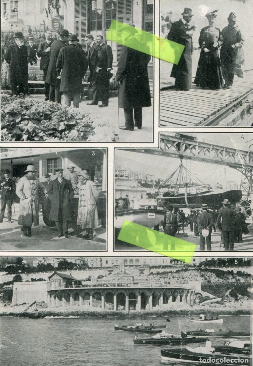 Coleccionismo de Revistas y Peri&oacute;dicos: RECORTE DE PRENSA A&Ntilde;O 1904 EXPOSICION DE LANCHAS FUERABORDAS EN MONACO