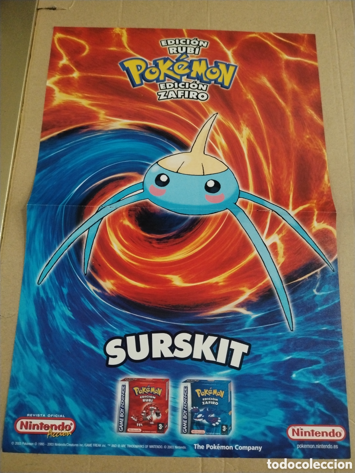 Collection Magazines and Newspapers: P&oacute;ster Revista Pokemon Surskit.