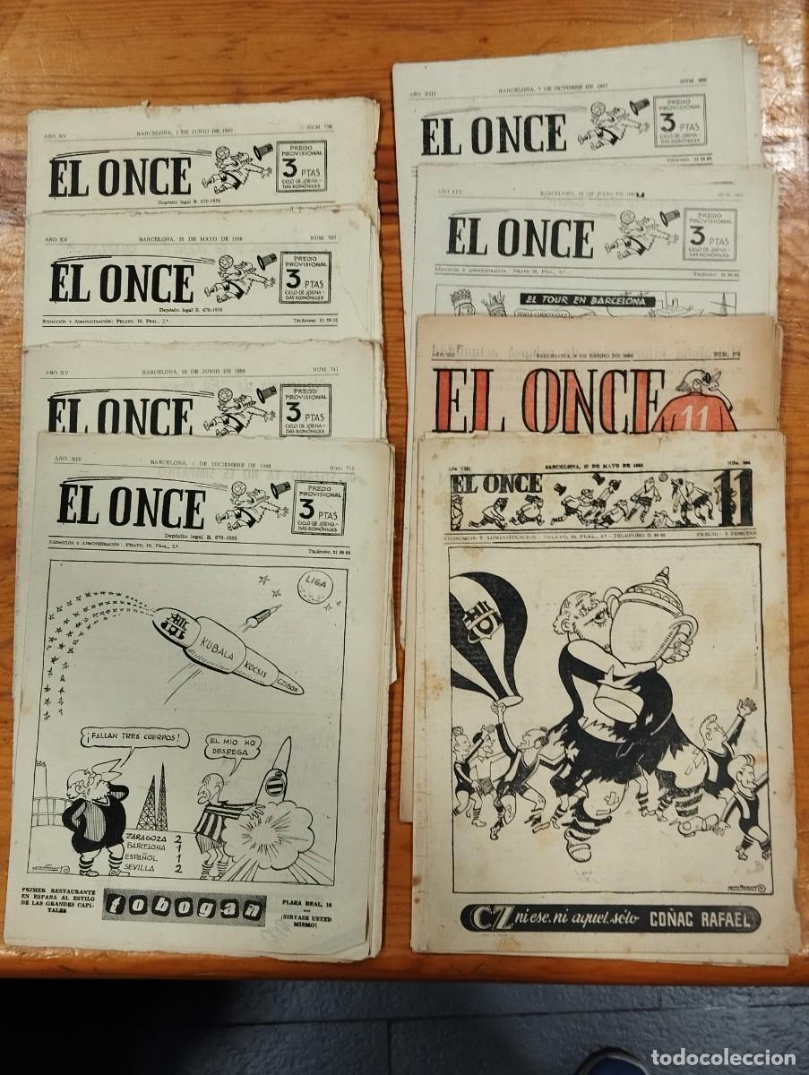 Coleccionismo de Revistas y Peri&oacute;dicos: LOTE DE OCHO 8 REVISTAS HUMOR&Iacute;STICA DEPORTIVA - EL ONCE.