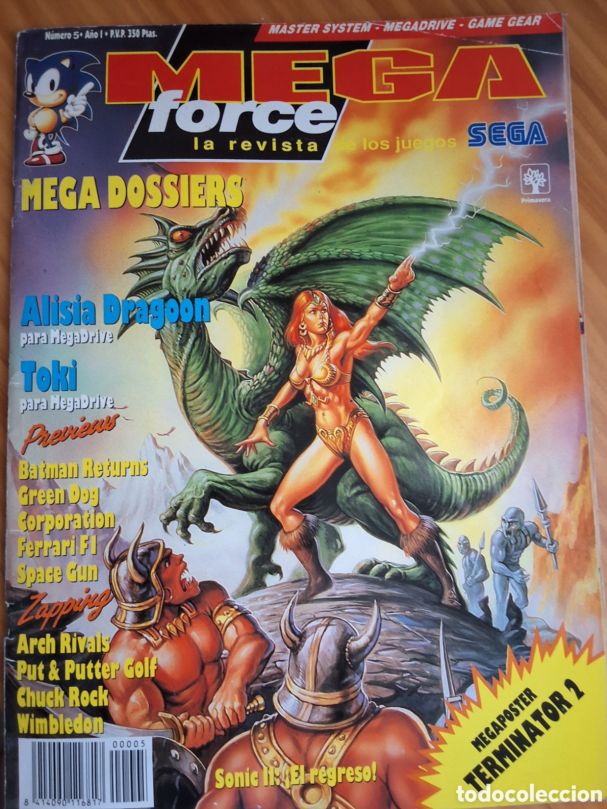 Coleccionismo de Revistas y Peri&oacute;dicos: Mega force revista consolas n&uacute;mero 5 incluye p&oacute;ster terminator 2
