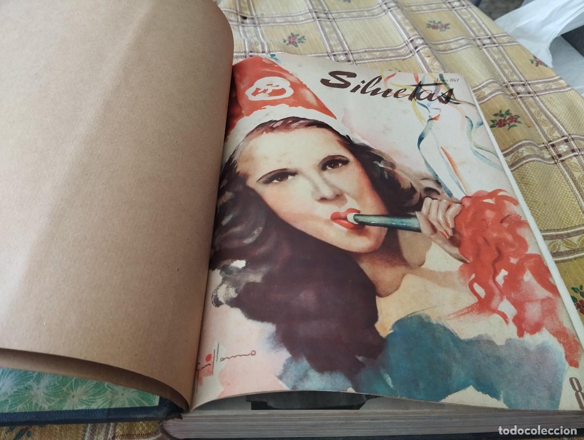 Coleccionismo de Revistas y Peri&oacute;dicos: GRAN TOMO REVISTA SILUETAS A&Ntilde;O 1947 COMPLETO DE ENERO A DICIEMBRE