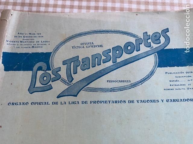 Coleccionismo de Revistas y Peri&oacute;dicos: Los Transportes.Ferrocarriles. Organo oficial de la Liga de Propietarios de vagones y cargadora.1924