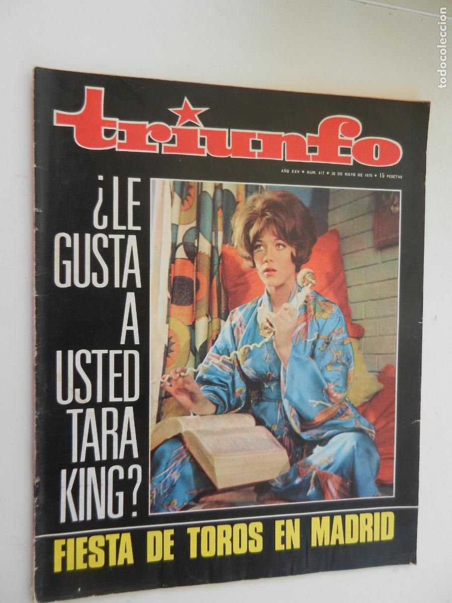 Coleccionismo de Revistas y Peri&oacute;dicos: TRIUNFO REVISTA N&ordm; 417- 05-1970 -FIESTA DE TOROS EN MADRID - VER INDICE