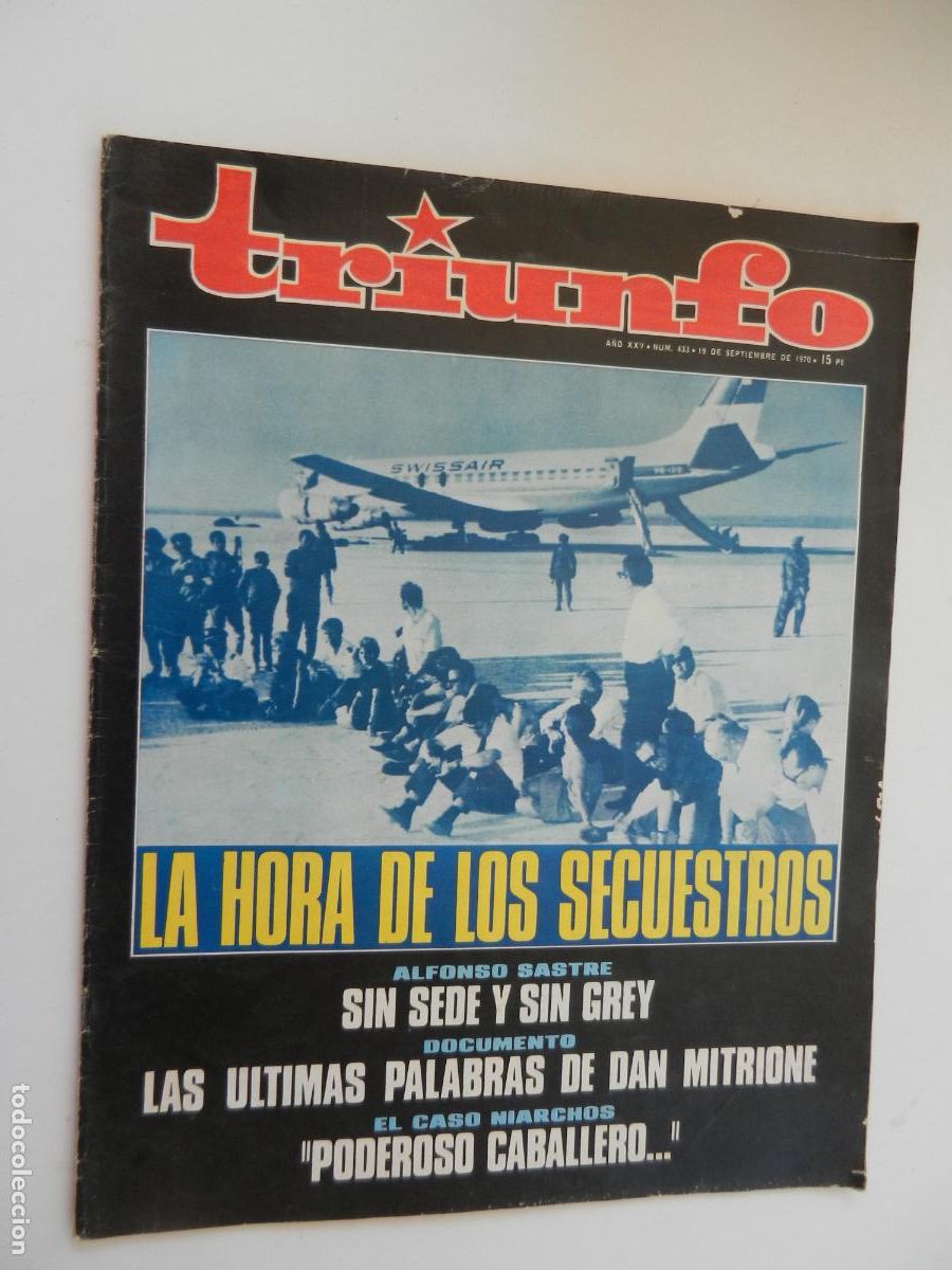 Coleccionismo de Revistas y Peri&oacute;dicos: TRIUNFO REVISTA N&ordm; 433- 09-1970 -LA HORA DE LOS SECUESTROS - VER INDICE