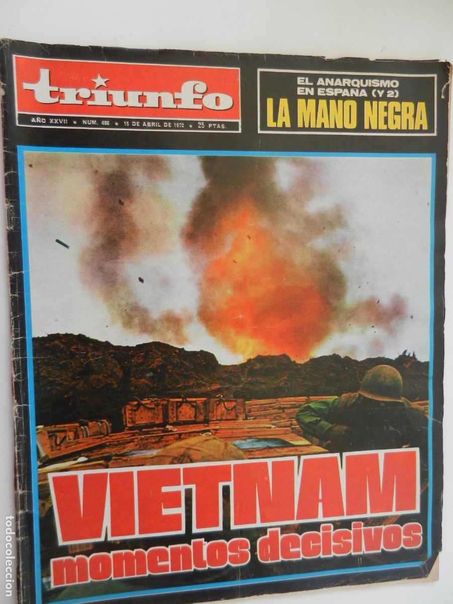 Coleccionismo de Revistas y Peri&oacute;dicos: TRIUNFO REVISTA N&ordm; 498- 04-1972 - VIETNAM , MOMENTOS DECISIVOS - VER INDICE