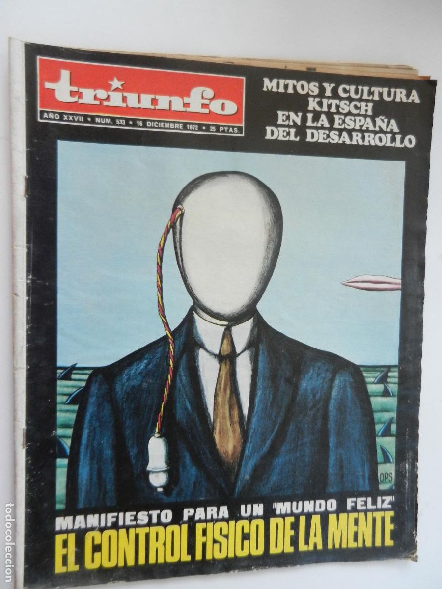 Sammeln von Zeitschriften und Zeitungen: TRIUNFO REVISTA N&ordm; 533- 12-1972 -EL CONTROL FISICO DE LA MENTE - VER INDICE