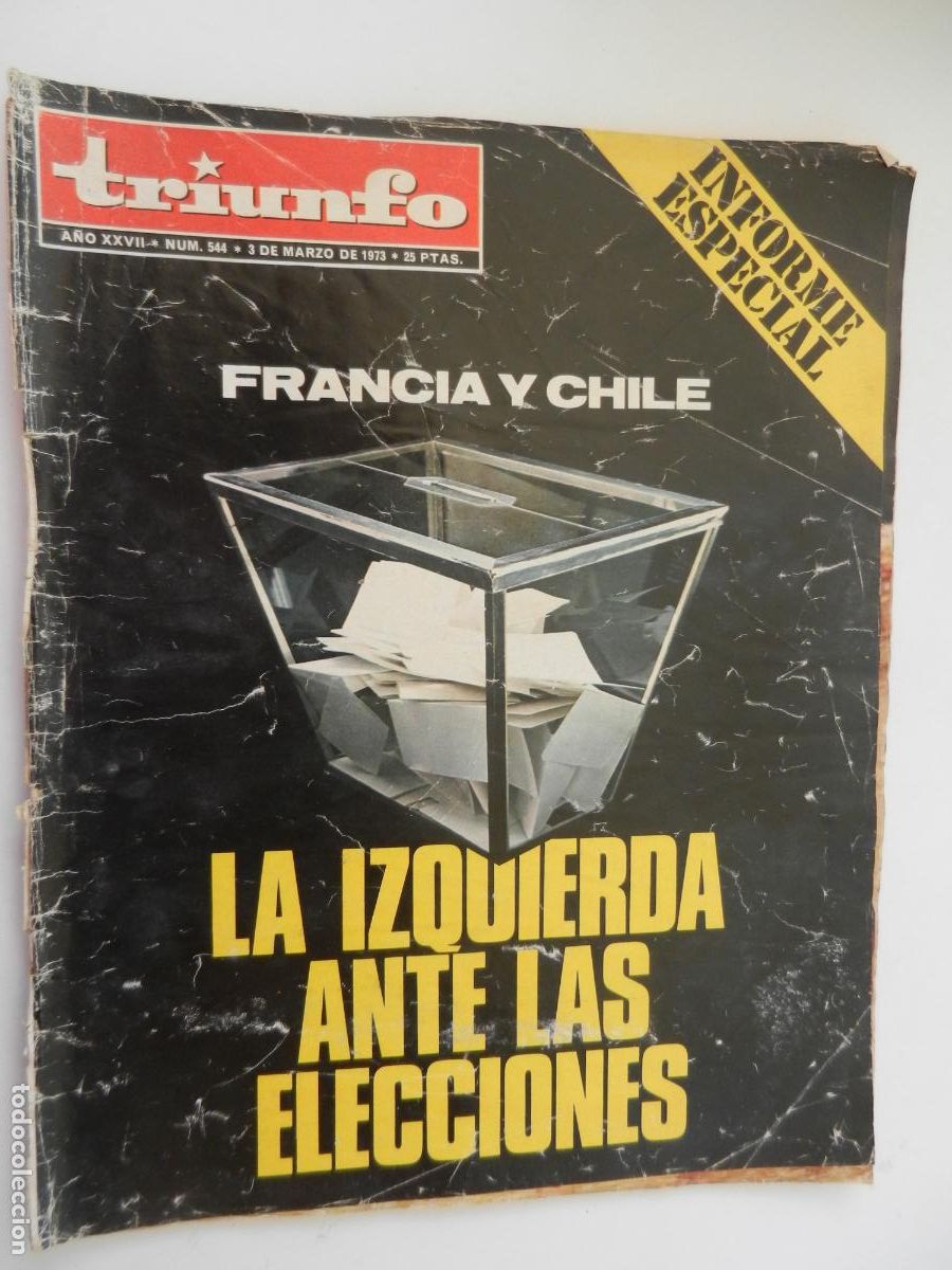 Sammeln von Zeitschriften und Zeitungen: TRIUNFO REVISTA N&ordm; 544- 03-1973 -LA IZQUIERDA ANTE LAS ELECCIONES - VER INDICE