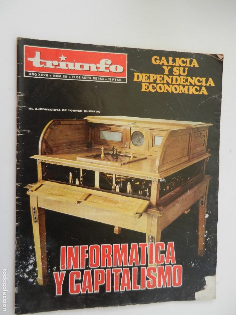 Collezionismo di Riviste e Giornali: TRIUNFO REVISTA N&ordm; 551- 04-1973 -INFORMATICA Y CAPITALISMO - GALICIA - VER INDICE