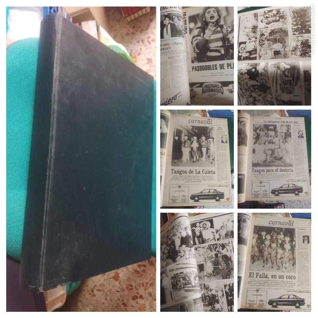 Coleccionismo de Revistas y Peri&oacute;dicos: GRAN TOMO ENCUADERNADO DEL CARNAVAL DE CADIZ SUPLEMENTOS DEL DIARIO DE CADIZ . 1991