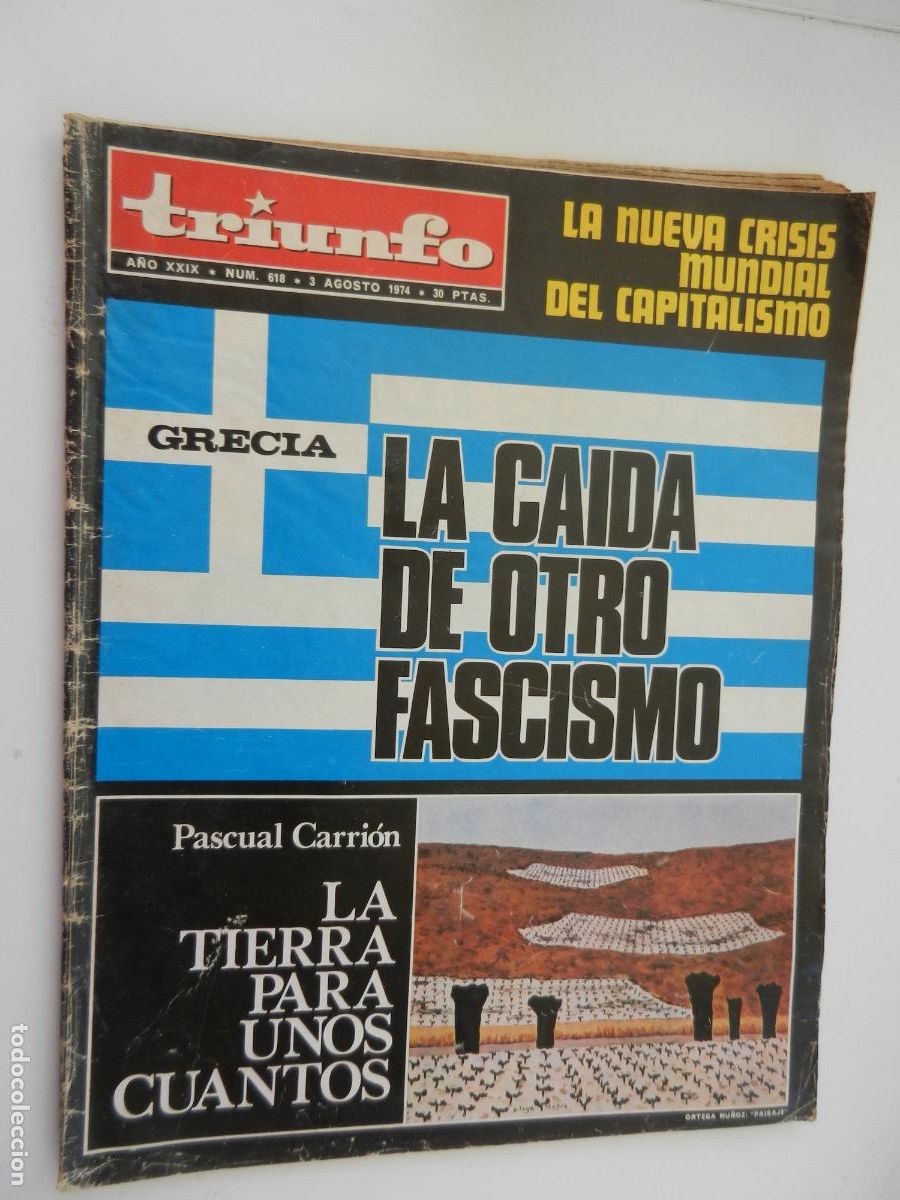 Coleccionismo de Revistas y Peri&oacute;dicos: TRIUNFO REVISTA N&ordm; 618- 06-1974 -GRECIA , LA CAIDA DE OTRO FASCISMO - VER INDICE