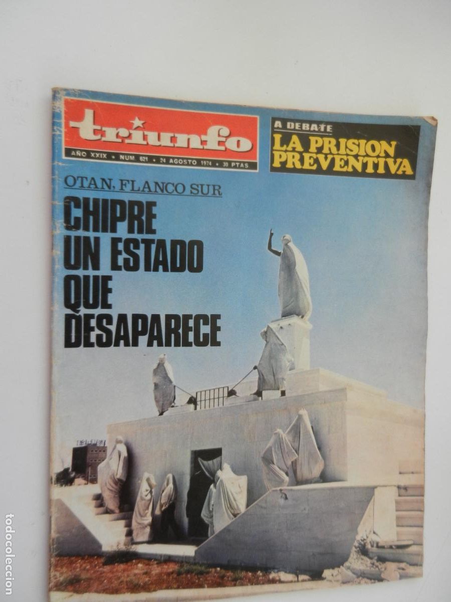 Coleccionismo de Revistas y Peri&oacute;dicos: TRIUNFO REVISTA N&ordm; 621- 08-1974 -CHIPRE UN ESTADO QUE DESAPARECE - VER INDICE