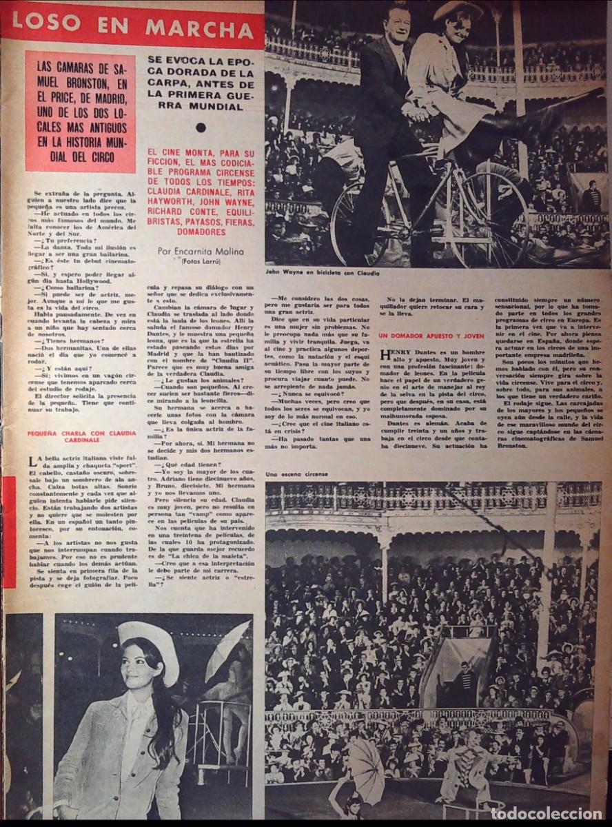 Coleccionismo de Revistas y Peri&oacute;dicos: CC claudia cardinale CLAUDIA el circo de samuel bronston john wayne INCOMPLETO