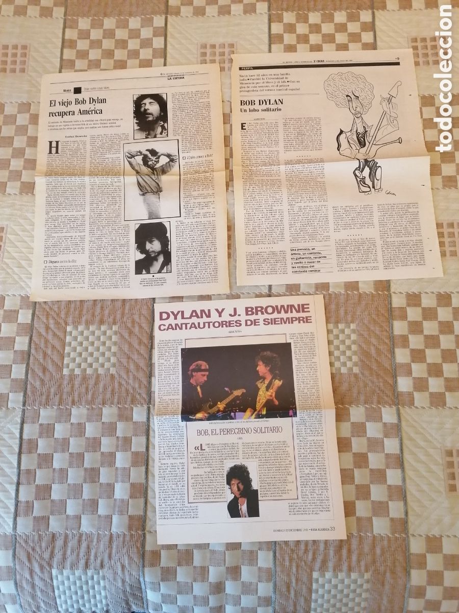 Coleccionismo de Revistas y Peri&oacute;dicos: Art&iacute;culos Prensa Espa&ntilde;ola Bob Dylan World Gone Wrong...1993