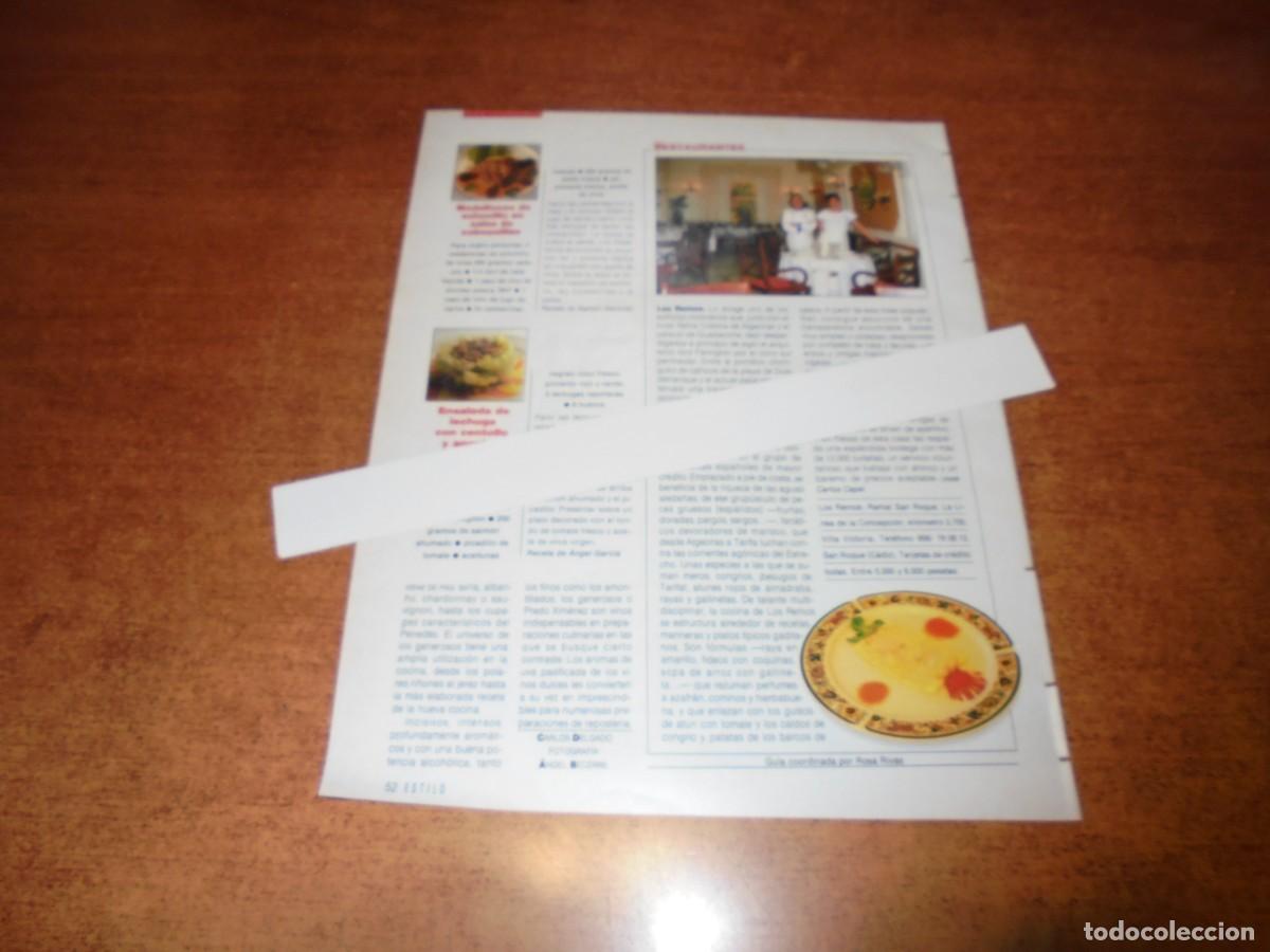 Coleccionismo de Revistas y Peri&oacute;dicos: CLIPPING 1990 RESTAURANTE LOS REMOS (SAN ROQUE, C&Aacute;DIZ). RESE&Ntilde;A.
