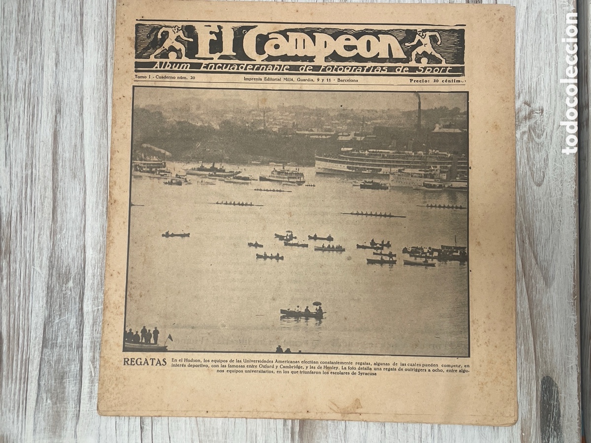 Coleccionismo de Revistas y Peri&oacute;dicos: El campe&oacute;n. A&ntilde;o 1922. Tomo I, Cuaderno 20. F&uacute;tbol, ciclismo, tenis, regatas&hellip;