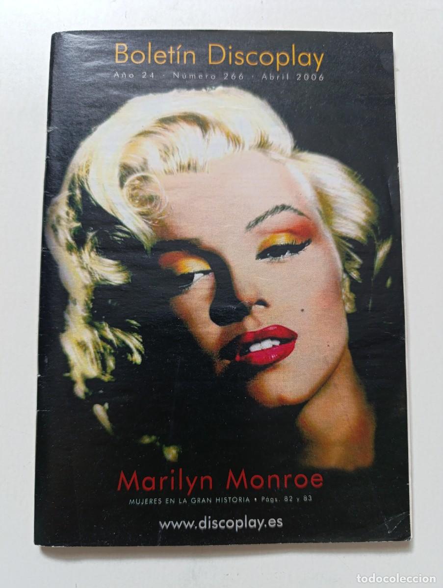 Coleccionismo de Revistas y Peri&oacute;dicos: Revista BOLET&Iacute;N DISCOPLAY BID n&ordm; 266 Abril 2006 Marilyn Monroe ABBA Queen Elvis Costello Bunbury Luz