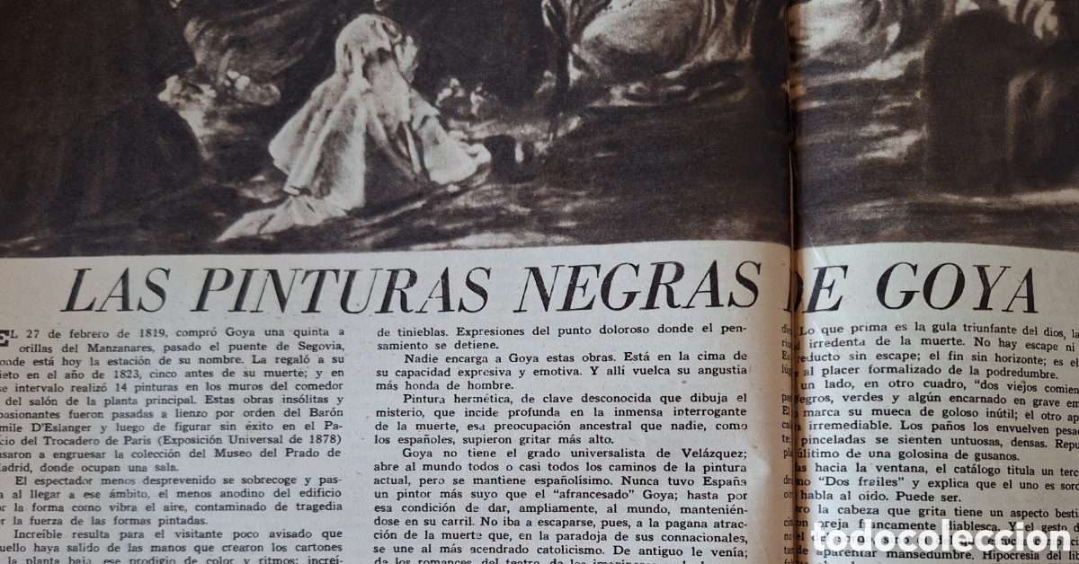 Coleccionismo de Revistas y Peri&oacute;dicos: REVISTA A&Ntilde;O 1949 LAS PINTURAS NEGRAS DE GOYA POR FERNANDO GARCIA ESTEBAN