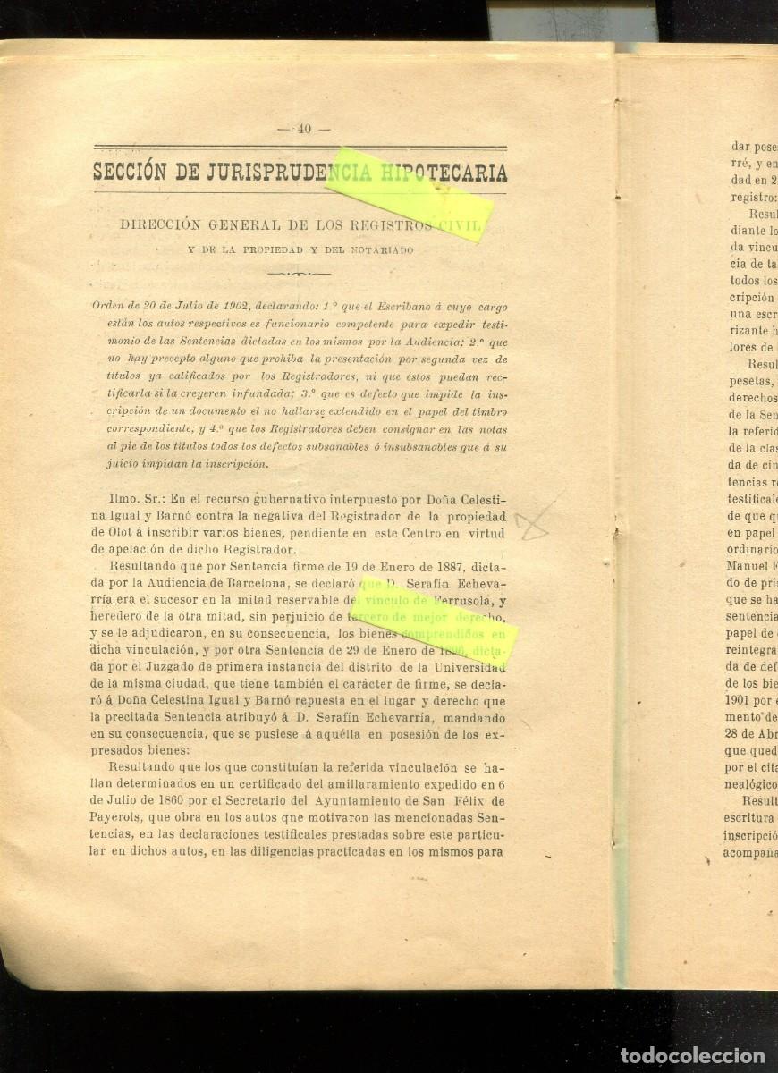Coleccionismo de Revistas y Peri&oacute;dicos: REVISTA A&Ntilde;O 1903 NOTARIO DE OLOT CELESTINA IGUAL BARNO SERAFIN ECHEVARRIA