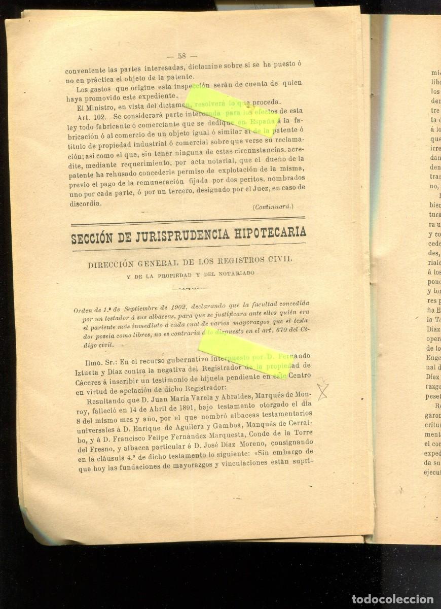 Coleccionismo de Revistas y Peri&oacute;dicos: REVISTA A&Ntilde;O 1903 NOTARIO DE CACERES FERNANDO IZTUETA JUAN MARIA VARELA ABRALDES MARQUES DE MONROY