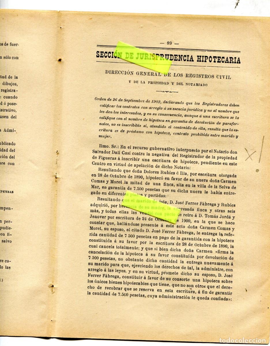 Coleccionismo de Revistas y Peri&oacute;dicos: REVISTA A&Ntilde;O 1903 REVISTA NOTARIO DE FIGUERAS FIGUERES SALVADOR DALI CUSI PADRE DEL PINTOR